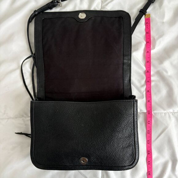 REBECCA MINKOFF Black Pebbled Leather Top Handle Crossbody Bag - Picture 9 of 10